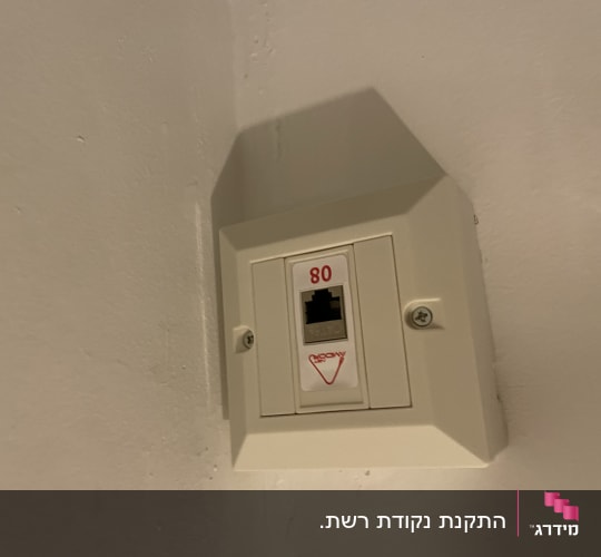 נקודת רשת בודדת מותקנת על גבי קיר